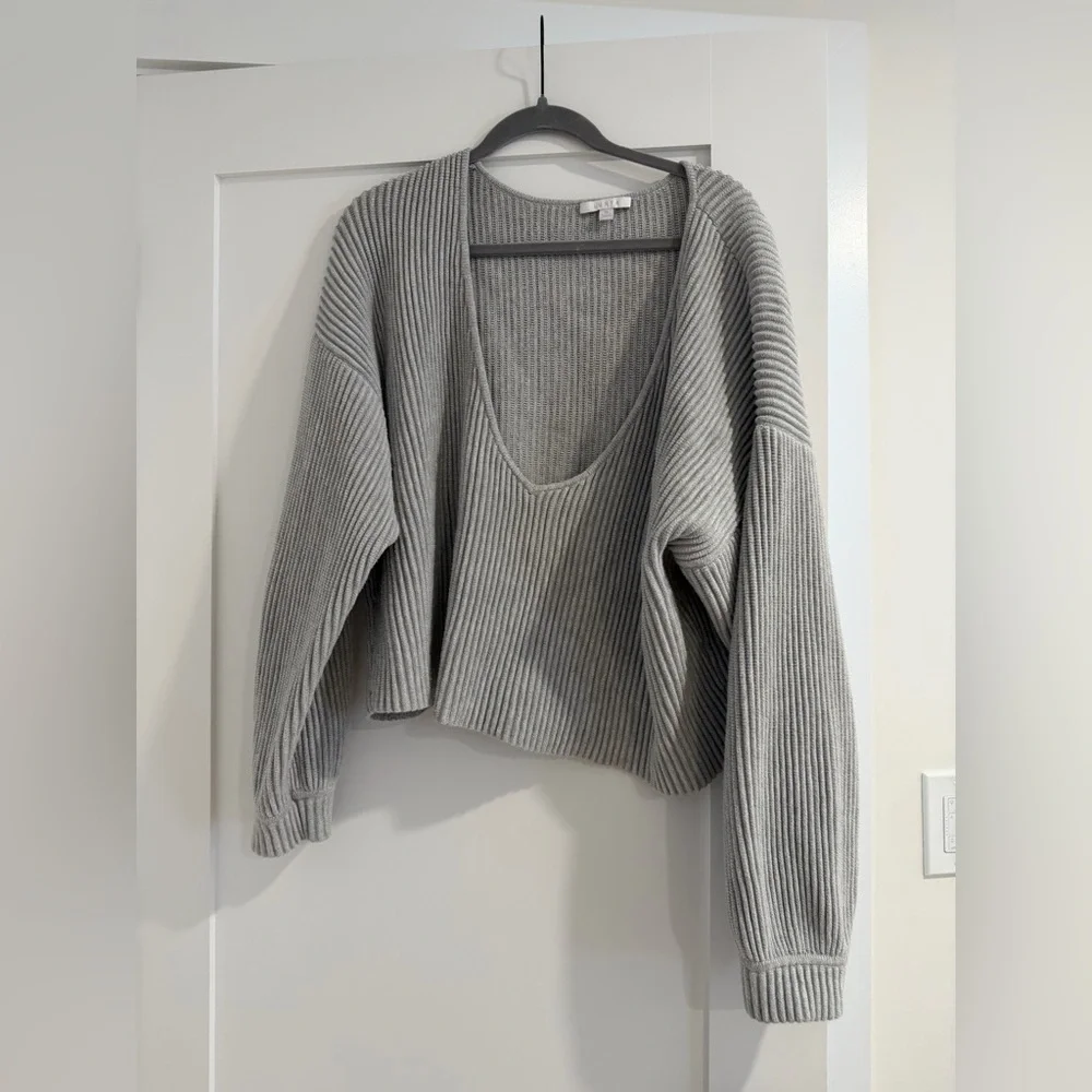 lunya | Sweaters | Lunya Cotton Silk Reversible Pullover In Mellow Grey - Picture 4 of 9
